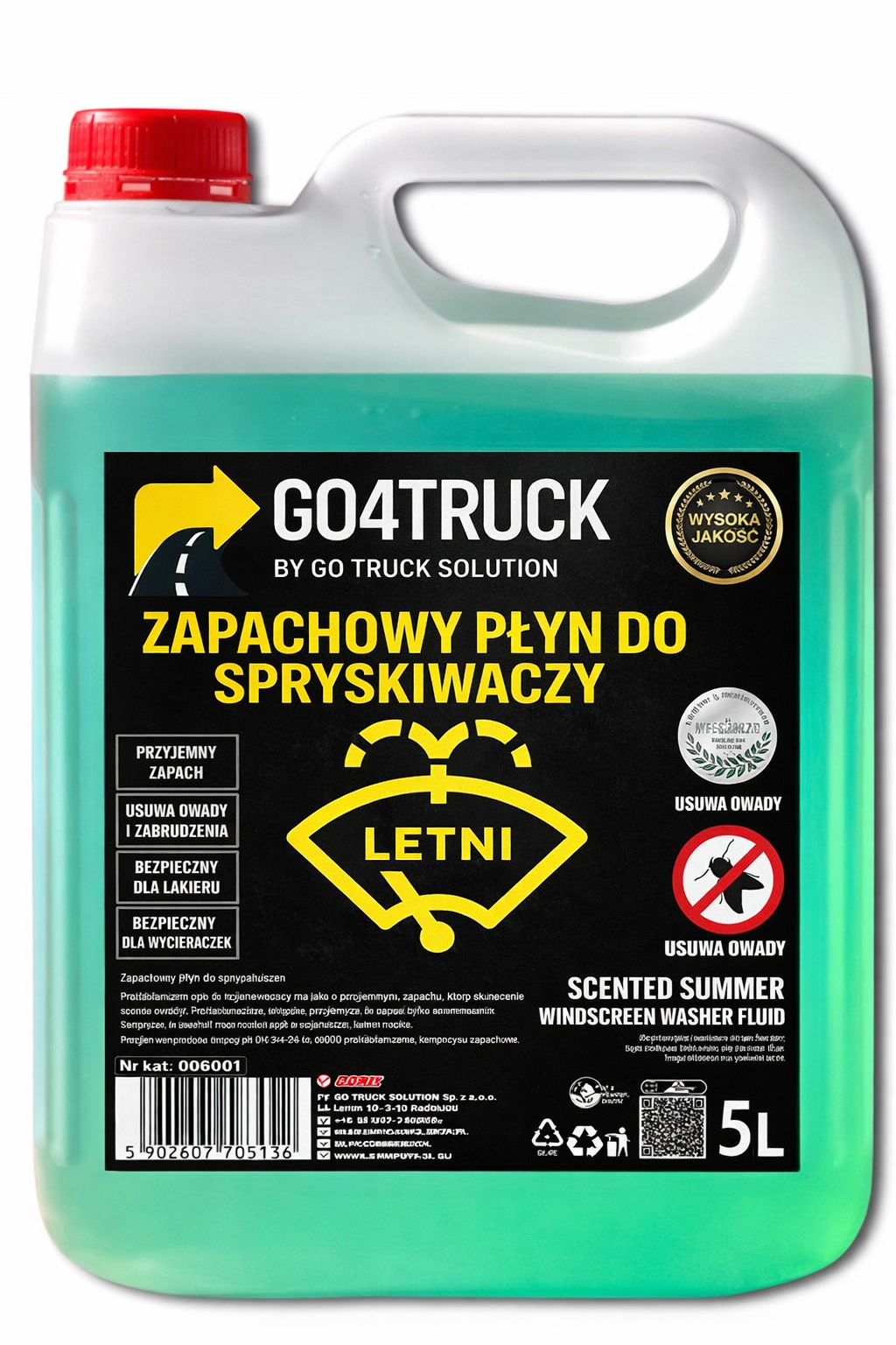 GO4TRUCK Letni płyn do spryskiwaczy 720L Zestaw 144szt x 5L - obrazek 3