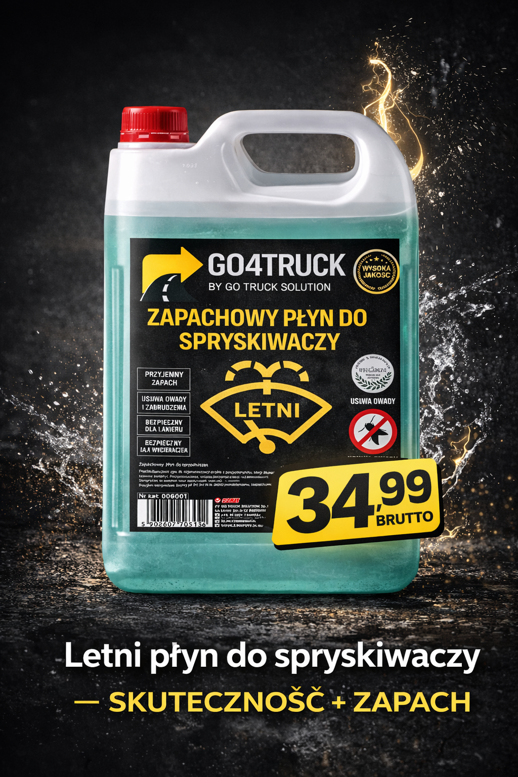 GO4TRUCK Zapachowy Płyn do Spryskiwaczy Letni 4X5L