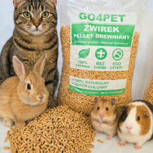 GO4PET ŻWIREK PELLET DREWNIANY DLA KOTOW GRYZONI I ZWIERZAT DOMOWYCH 10KG