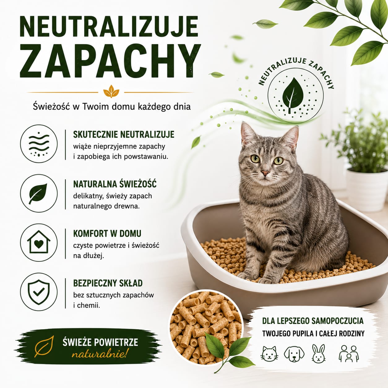 Żwirek Drewniany GO4PET PREMIUM 5kg Dla Kota Królika Gryzoni Naturalny - obrazek 12