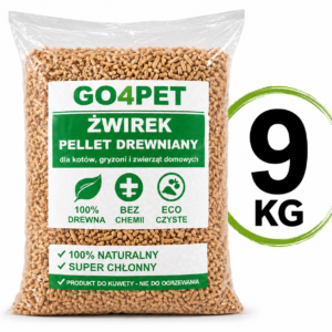 Żwirek Drewniany GO4PET 9kg Pellet Dla Kota Królika Gryzoni Naturalny EKO